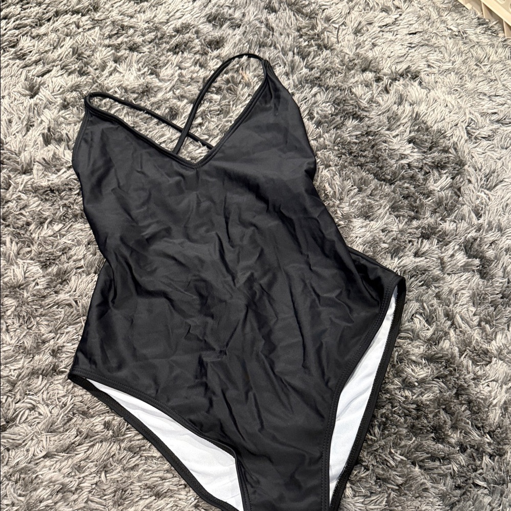 Black One-Piece Swimsuit